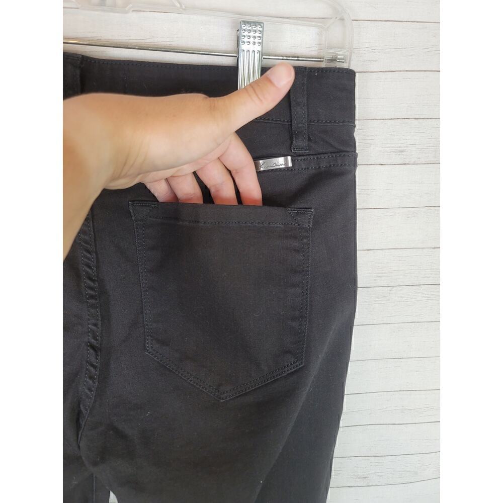 Kancan Shark Bite Raw Hem Button Front Jeans In B… - image 7